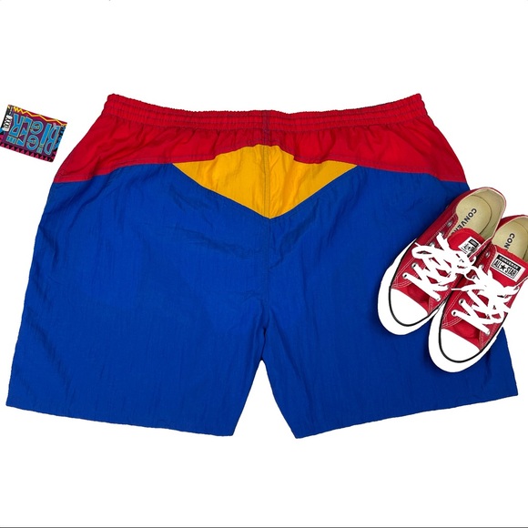 Rare Vintage 90s MTO Surf Swim Trunks Shorts - Picture 1 of 12